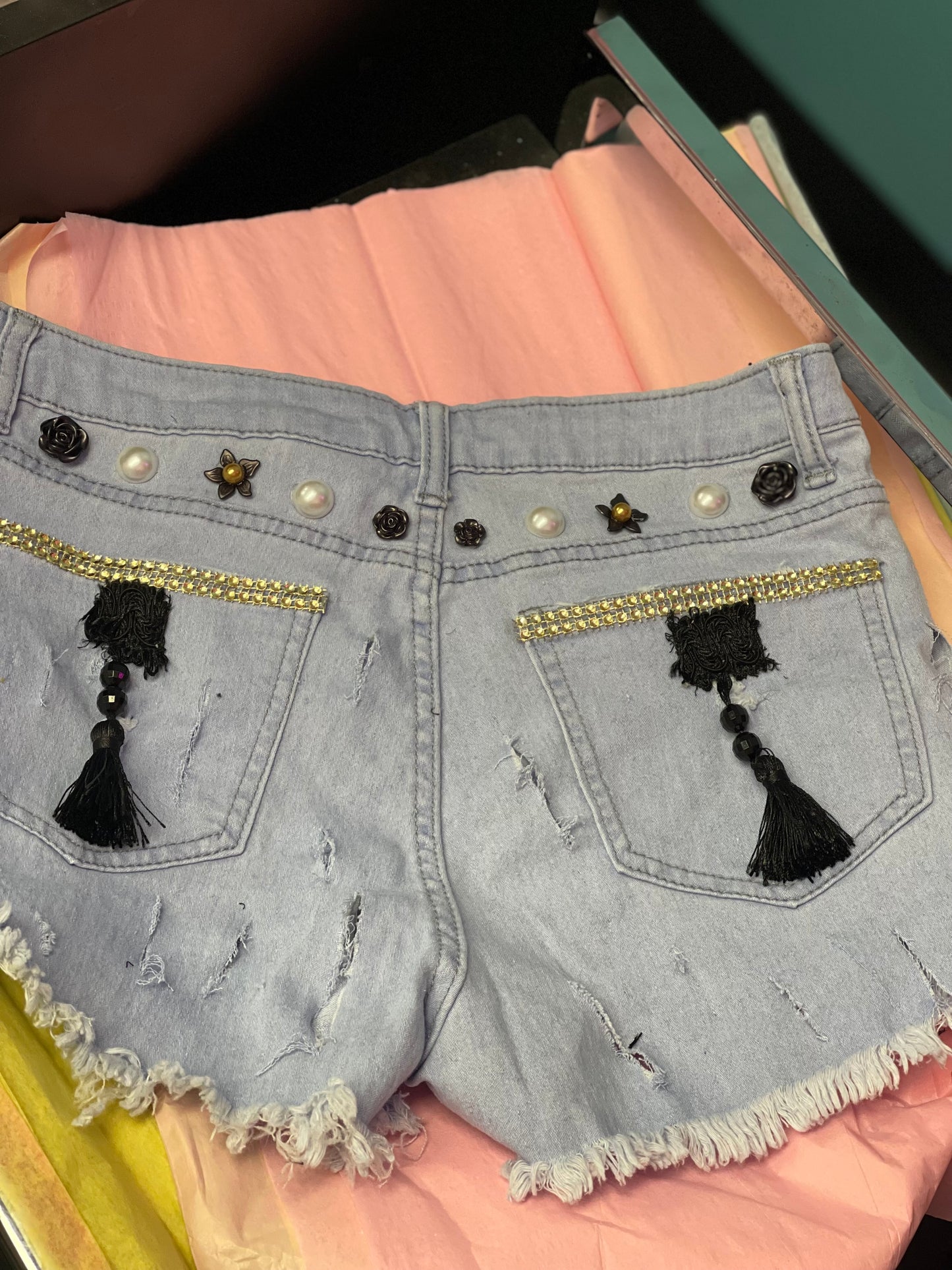 Mb 3D Denim Shorts