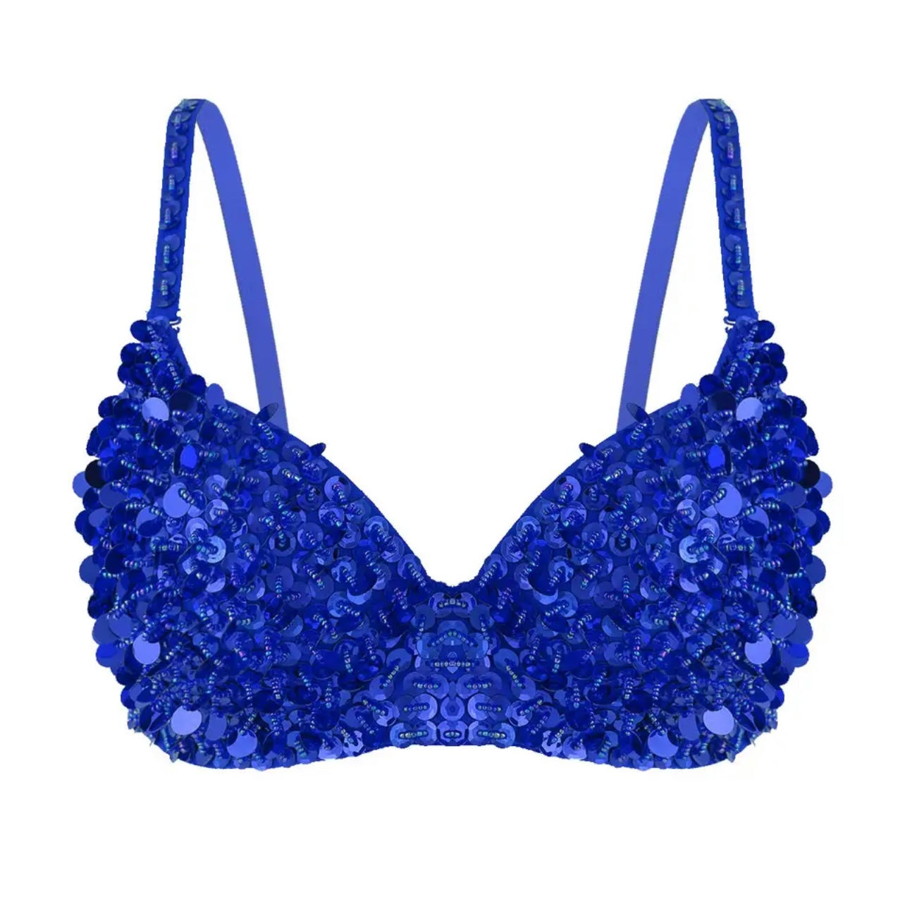 Plush Sequin Bra Top