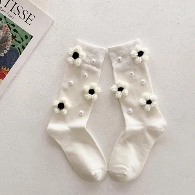 3D Flower Socks