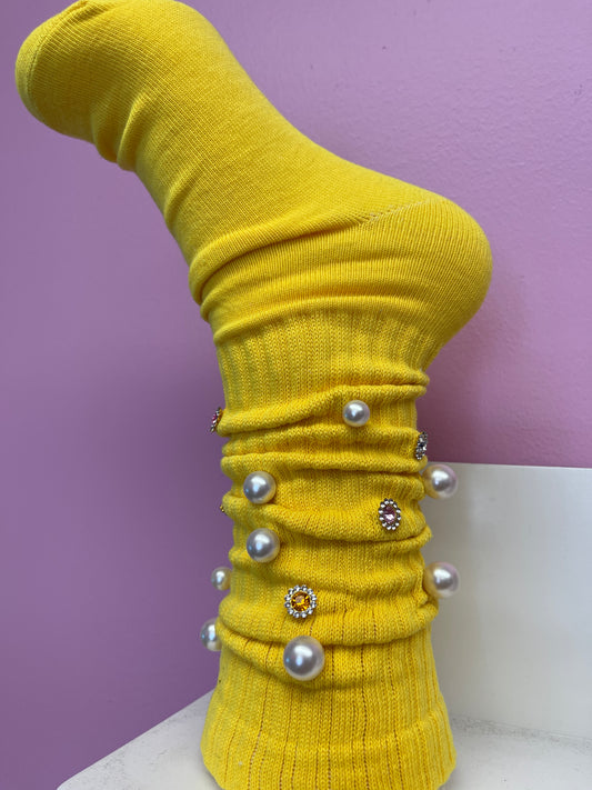 Mb Yellow Diamond Socks