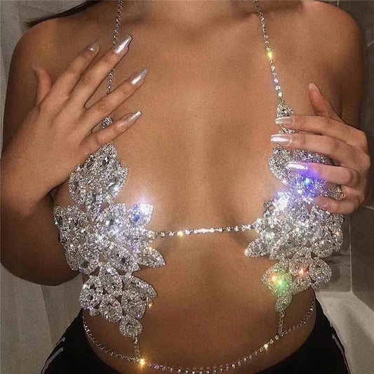 Rhinestone Bra Top