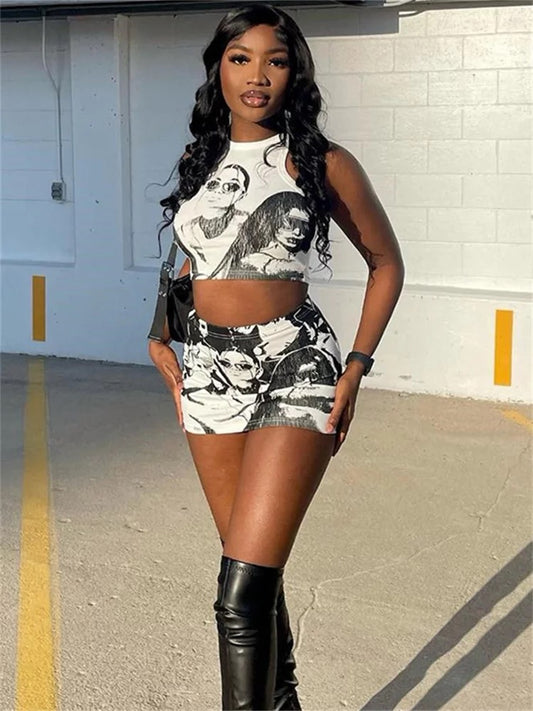 Hip Hop Skirt Set