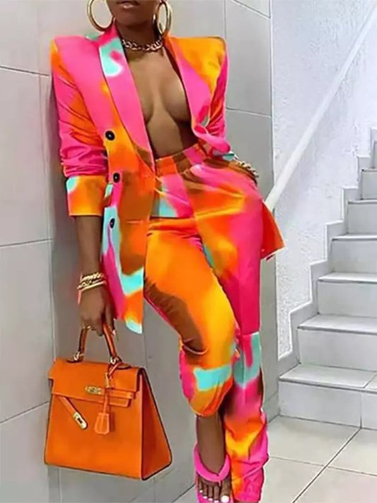 Fashionable Blazer Pants Set