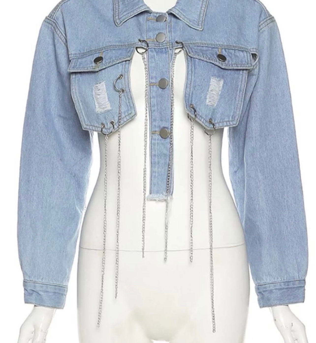 Chain Denim Jacket