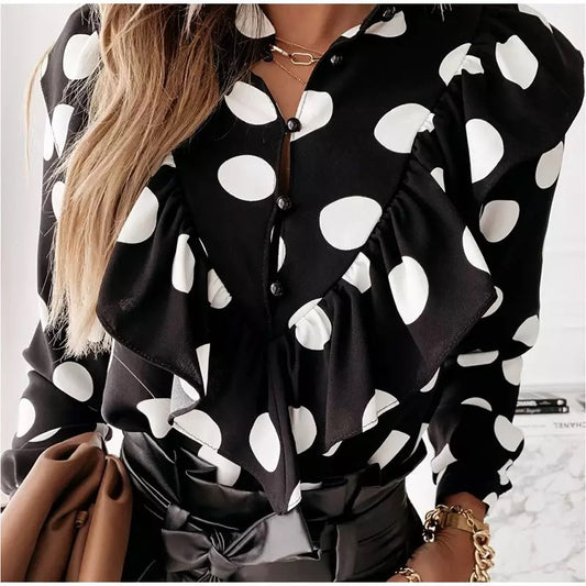 Printed Long Sleeve Blouse