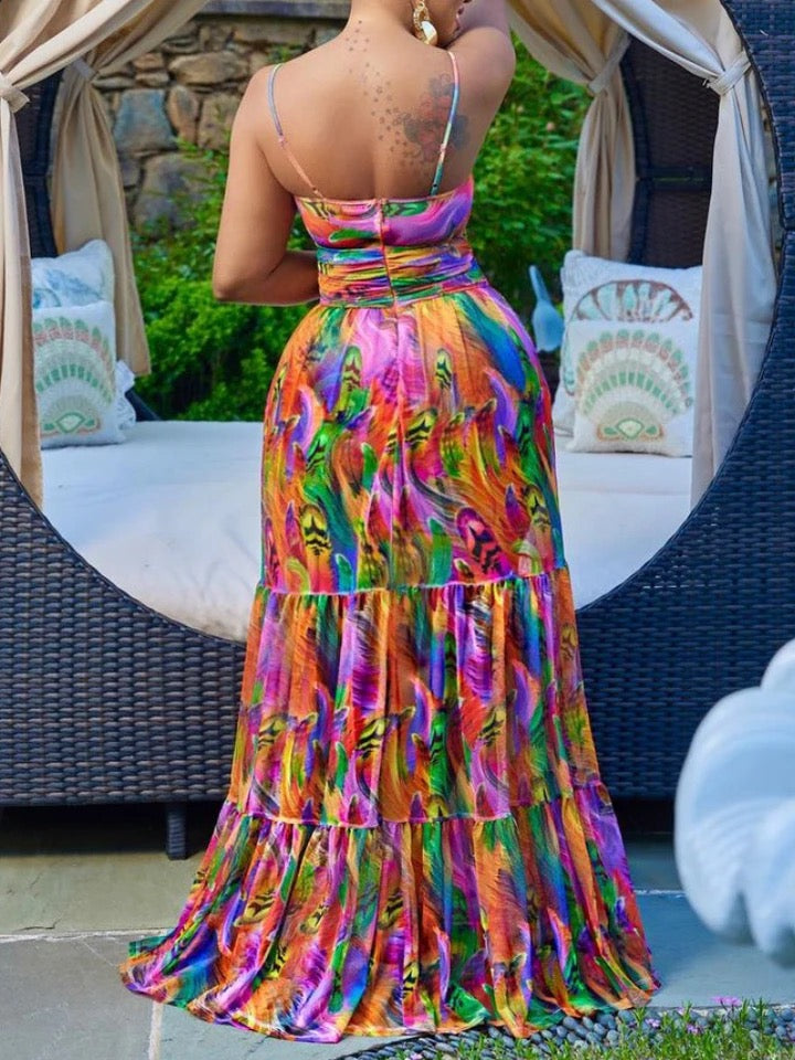 Summer Printed Maxi Dress