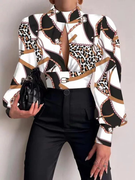 Long Sleeve Open Blouse