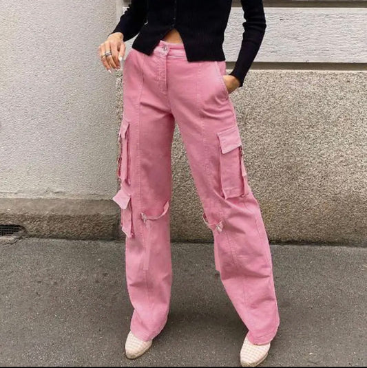 Retro Buckle Pants